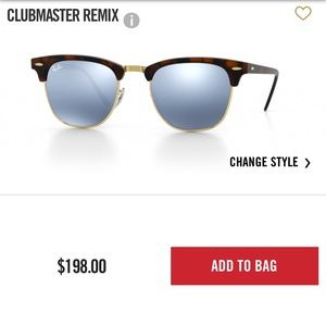 Clubmaster Ray-Bans (Reflective Lens) NO FLAWS!